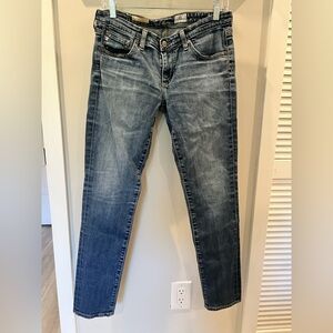 AG Adriano Goldschmied Women's Straight Leg Jeans - Dark Blue Wash